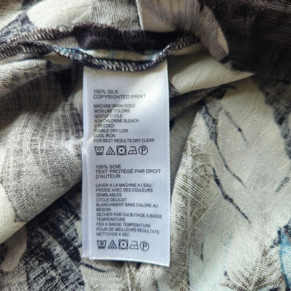 Tommy Bahama XL 100% Silk Floral Camp Shirt Eclectic Grandpa Vacation Beach - Picture 12 of 13
